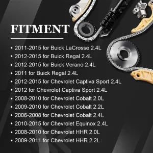 Timing Chain Kit Tensioner Guide Rail Crank Sprocket