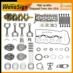 2.4L G4KJ w/Crankshaft Head Gasket Piston Set Con Rods For 11-19 Kia Hyundai
