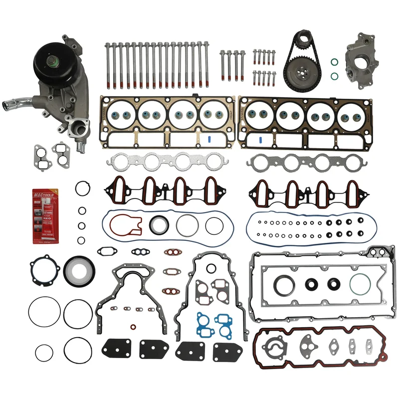 Cylinder-Engine-Gasket-Kit-Water-Pump-Bolts-(7) Cylinder Engine Gasket Kit w/Water Pump Bolts For 2002-2011 Chevy GMC Buick 5.3L