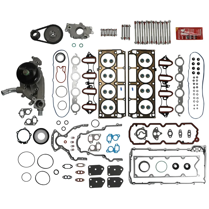 Cylinder-Engine-Gasket-Kit-Water-Pump-Bolts-(8) Cylinder Engine Gasket Kit w/Water Pump Bolts For 2002-2011 Chevy GMC Buick 5.3L