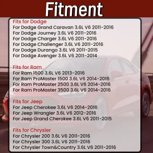 Engine Camshaft Set For Dodge Charger Ram Chrysler Jeep Wrangler 2011-2016 3.6L