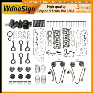 For HYUNDAI KIA 3.3L G6DH Engine Rebuild Kit Crankshaft Timing Kit Gasket Set