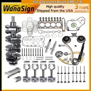 Engine Rebuild Overhaul Kit Crankshaft Rods Timing For Chevrolet Buick GMC 2.4L