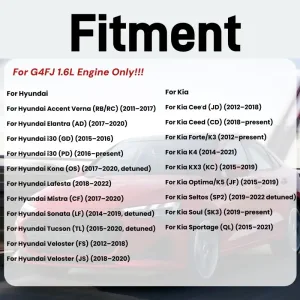 G4FJ Engine Crankshaft Piston Connecting Rod Kit For Hyundai Kia 1.6L 2011-2022