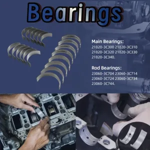 G6DH Crankshaft & Main Rod Bearings Kit For Hyundai Kia Sorento 3.3L 2011-2019