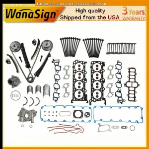Head Gasket Set Bolts Timing Chain Kit Fits 00-05 Ford F150 E-250 Excursion 5.4L