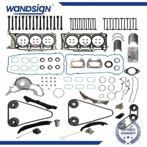 Head Gasket Set w/ Timing Chain For Jeep Wrangler Dodge Chrysler 3.6L V6 2011-16