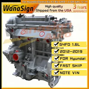 Long Block Engine Assembly For Hyundai Elantra Kia K3 Rio G4FD 1.6 GDi GAS 12-19