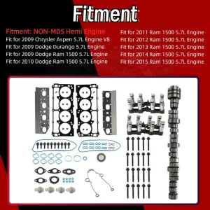 Non MDS Cam Lifter Head Gaskets Kit For 09-15 Jeep Chrysler Dodge Ram 5.7L Hemi