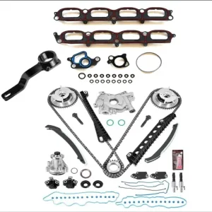 Timing Chain Kit Cam Phaser VCT Selenoid Oil Water Pump Fit 04-10 Ford 5.4L 24V