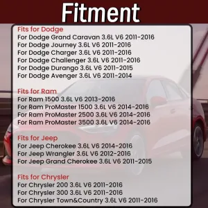Camshafts Lifters Kit For Jeep Chrysler Dodge Ram 1500 3.6L 2011-16 V6 Pentastar