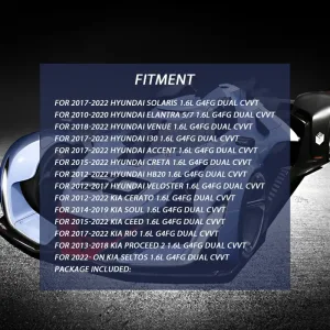 G4FG Engine Overhaul Rebuild Kit For Hyundai Elantra Kia Rio Soul 1.6L 2010-2022