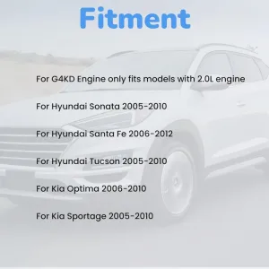 G4KD Engine Crankshaft Rods Piston Kit For Hyundai Tucson Kia Optima 2.0L 05-12