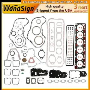 Upper Full Gasket Set & 26 Bolts For Cummins Dodge Ram 6B 6BT 6BTA 5.9L 89-98