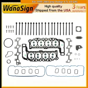 Auto Engine Parts Rebuild Overhaul Kit Fits For 1999-2003 Jeep Dodge 4.7L V8 GAS