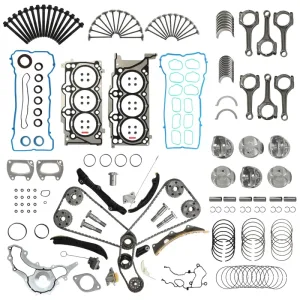 Engine Rebuild Overhaul Kit w/ Timing Chain For Chrysler Dodge Jeep Ram Volkswagen 3.6L 2011-2015