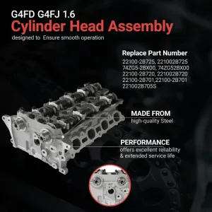 G4FD G4FJ Cylinder Head Assembly For Hyundai Accent Veloster Tucson Kia Rio Soul Optima L4 1.6L 2012-2021