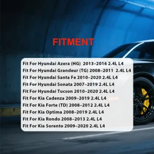 G4KE 2.4 Engine Rebuild Overhaul Kit w/Crankshaft For Hyundai Tucson Kia Sorento 2.4L 07-20