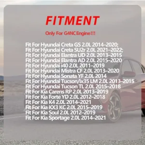 G4NC Engine Rebuild Overhaul Kit w/Crankshaft For Kia Sportage Hyundai Santa Fe 2.0L 2014-2018