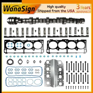 MDS Lifter Camshaft Hemi Cam Lifters Kit w/ Head Gasket Set For Dodge Chrysler Jeep 5.7L V8 09-15