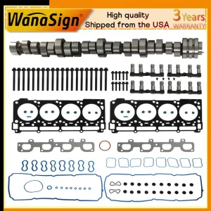 NON MDS 6.4L HEMI Camshaft Lifters Kit with Head Gaskets Set For Jeep Dodge Chrysler V8 2011-2019