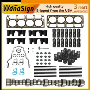 Sloppy Stage 2 Camshaft Kit Lifters W/Head Gasket Set For Chevrolet GMC 1999-2013 Gen III/IV LS 4.8 5.3 Vortec Trucks V8