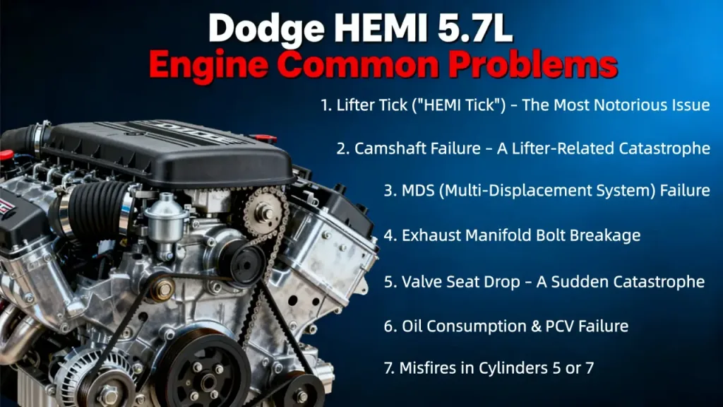 The 7 Most Common Dodge 5.7L HEMI Engine Problems