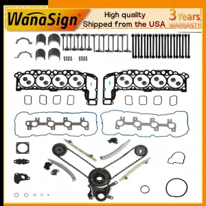 Timing Chain Kit w/ Bearing & Head Gasket Set For 99-03 Jeep Dodge Durango 4.7L