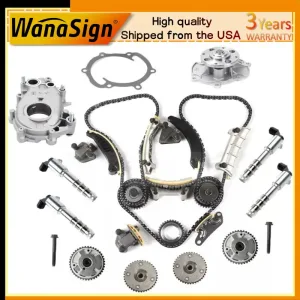 Timing Chain Kit w/Chain Guide Tensioner Sprocket Full Gasket For Chevy GMC Cadillac Buick 2.8L 3.0L 3.6L V6