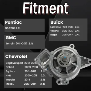 Timing Chain Kit & Water Pump For GMC Chevy Pontiac Buick 2.2L 2.4L 2011-2017
