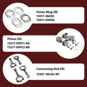 2AR-FE 2.5L Overhaul Engine Kit Crankshaft Con-Rods For Toyota Camry Rav4 Scion TC 09-18