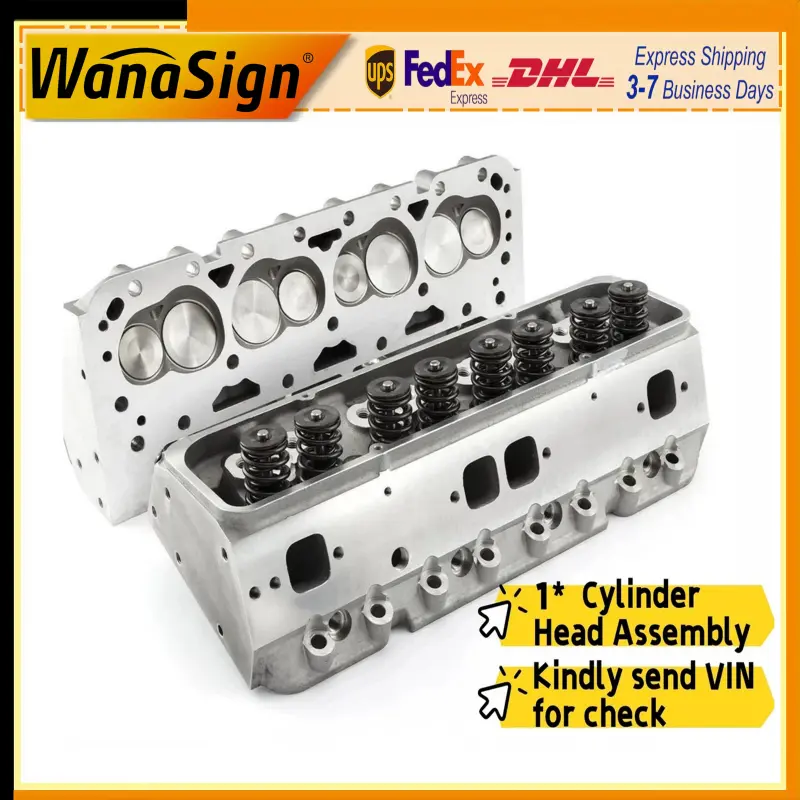 Cylinder-Head-23 1*PC Cylinder Head For GMC Chevy 350 190cc 64cc 2.02/1.60 Intake Exhaust Valve