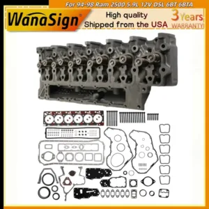 Cylinder Head W/Valves & Spring Gasket For 94-98 Ram 2500 5.9L 12V DSL 6BT 6BTA