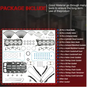 Full Gasket Set Timing Chain Kit Intake/Exhaust Valve For Ford F-150 Mustang 5.0L 11-14