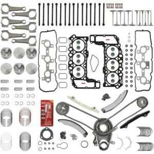 Full Gasket Set Timing Chain Kit Pistons Rod For Dodge Dakota Ram 1500 Jeep 3.7L