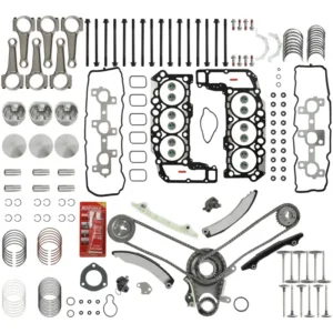 Full Gasket Set Timing Chain Kit Pistons Rod For Dodge Dakota Ram 1500 Jeep 3.7L