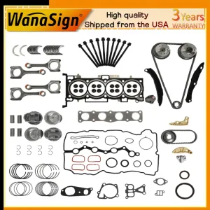 G4KJ Engine Rebuild Overhaul Kit Timing Chain Kit For Kia Sportage Hyundai Tucson 2.4L 2011-2020
