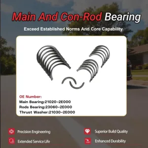 G4NA 2.0 Crankshaft Con Rods Bearing Kit For Hyundai Tucson Kia Soul 2.0L 12-19