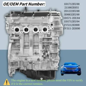 G4NC 2.0L Long Block Engine Assembly For 2011-2019 Hyundai Elantra Tucson TL Kia