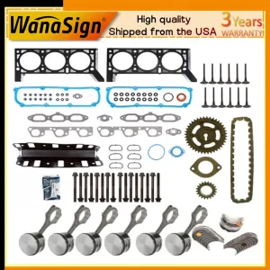 Head Gasket Connecting Rods Piston Kit For Jeep Dodge Chrysler 3.8L V6 2001-2011