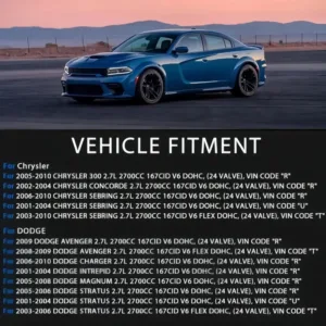 Timing Chain Head Gasket Kit Piston For Dodge Intrepid Chrysler 300 2.7L 2001-10