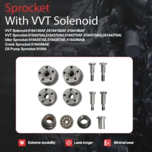 Timing Chain Kit VVT & Solenoid For Chrysler Dodge Jeep Cherokee Ram 3.6L 11-20